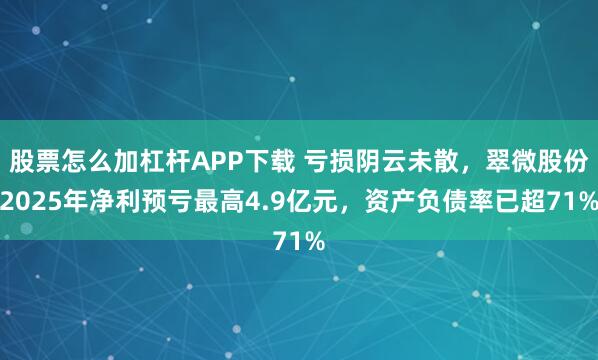 股票怎么加杠杆APP下载 亏损阴云未散，翠微股份2025年净利预亏最高4.9亿元，资产负债率已超71%